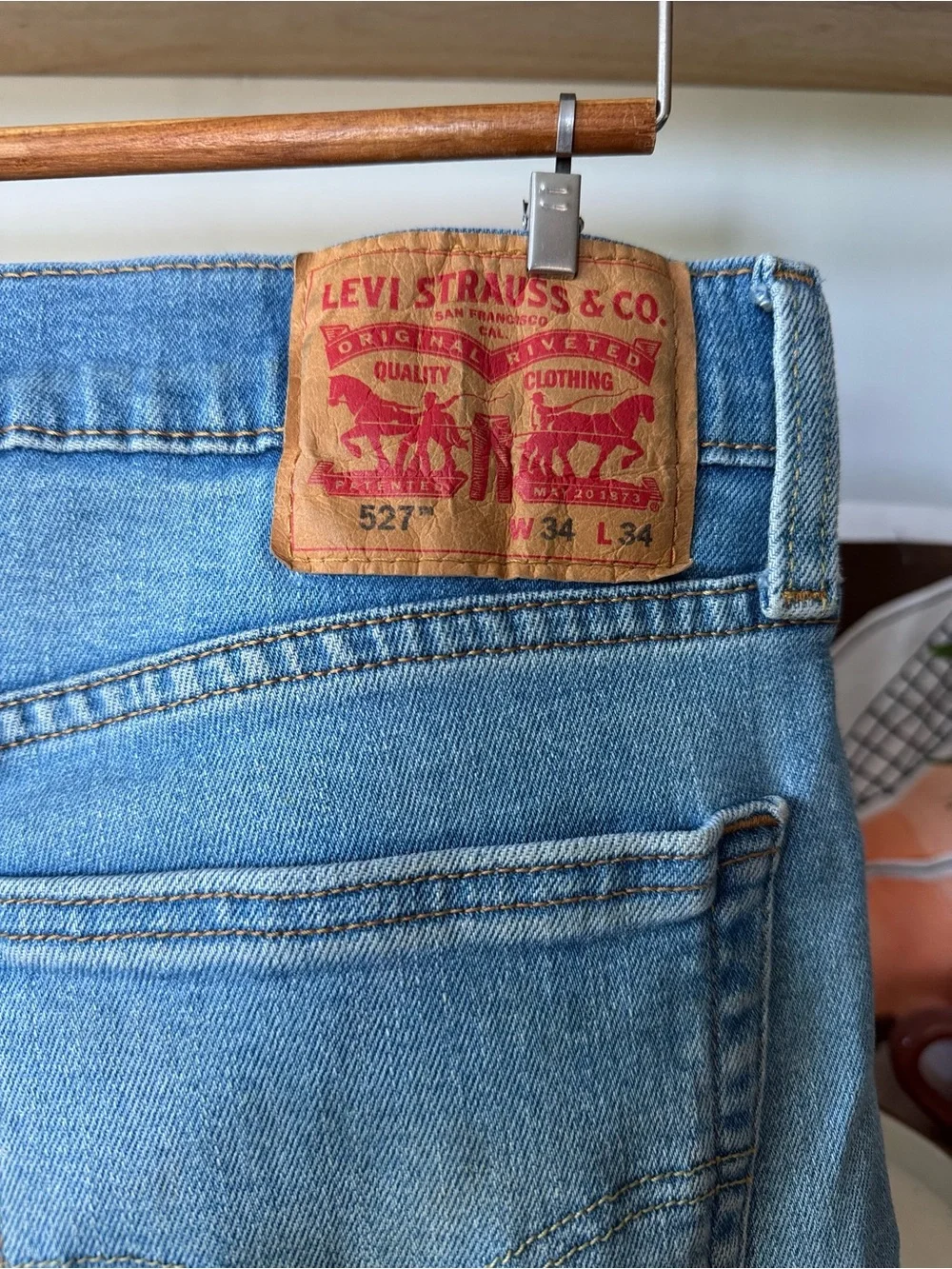 Levi's 527 Bootcut Light Blue Denim Bootcut Jeans Size 34 x 34